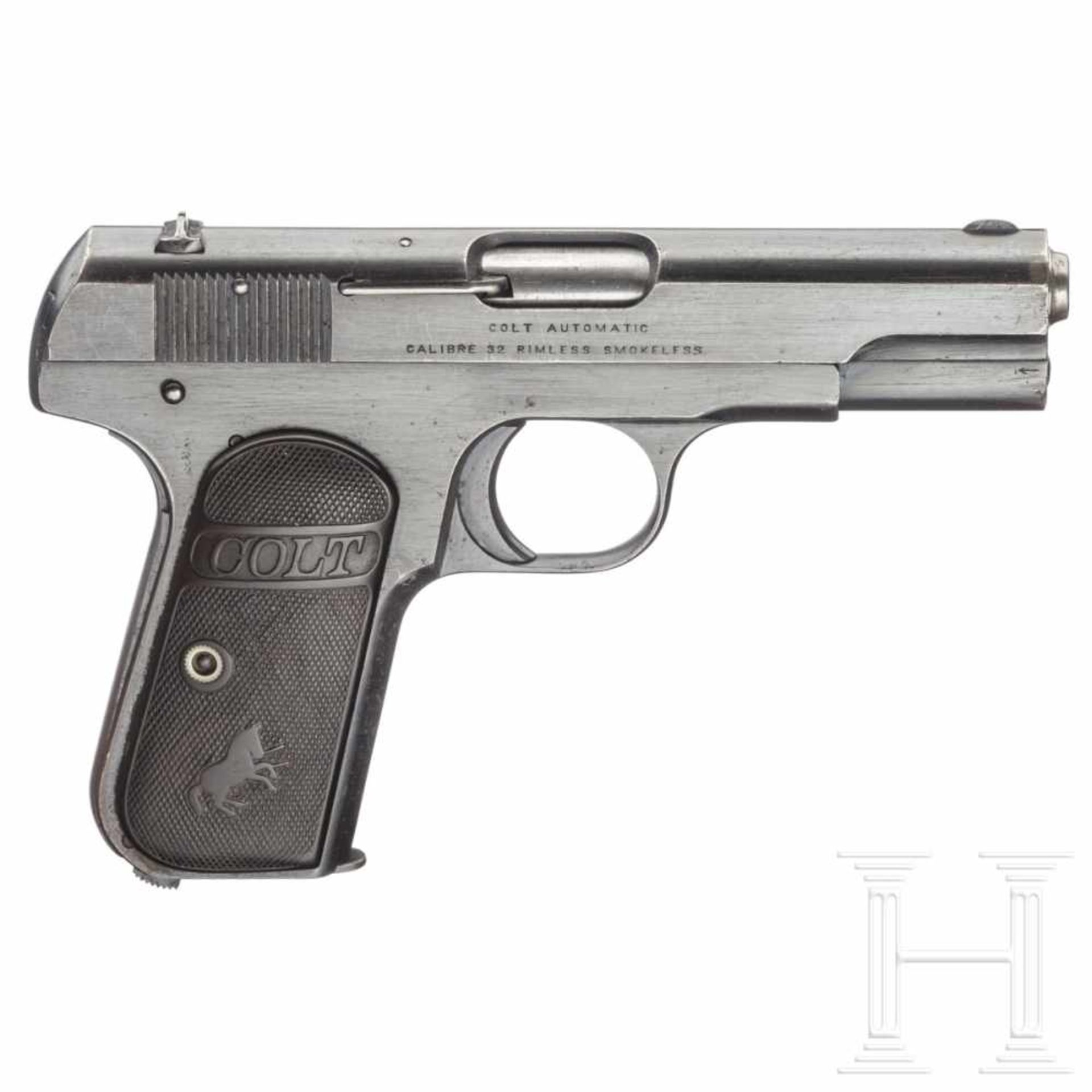 Colt Mod. 1903 Hammerless .32 PocketKal. .32 ACP, Nr. 232013, Lauf schwach matt, Länge 3-3/4". - Bild 2 aus 2
