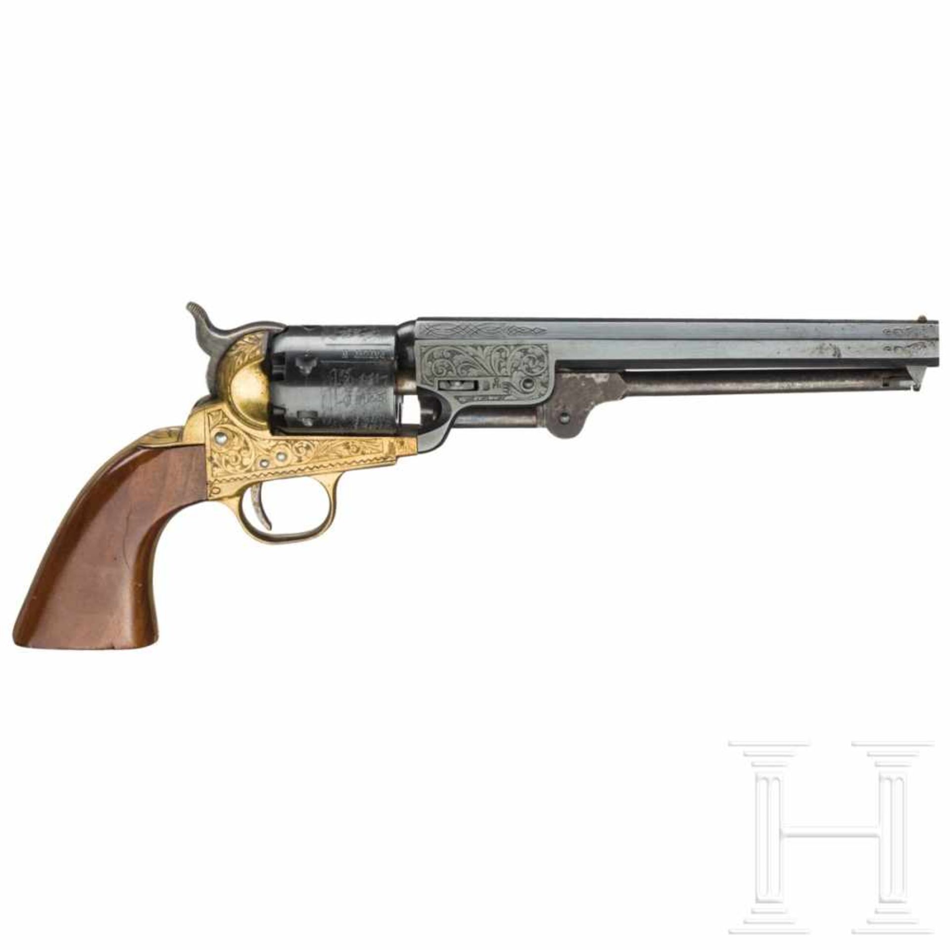 USA - Colt Mod. 1851 Navy (Replika by Pietta)Kal. .36 BlackPowder, Nr. 20823. Nummerngleich. Blanker