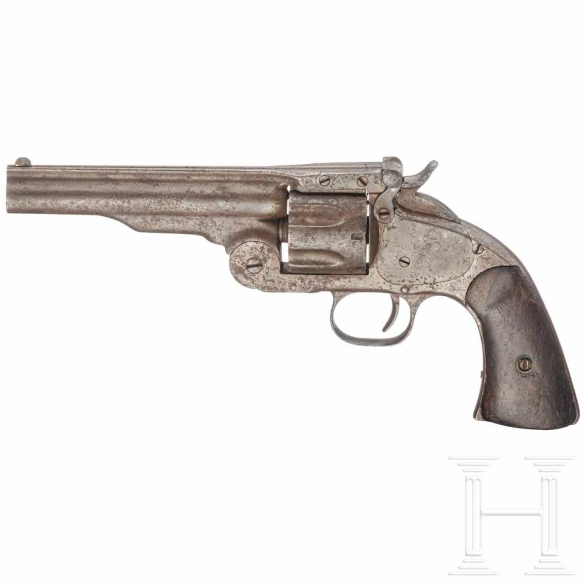A Smith & Wesson 2nd Model Schofield Single Action revolverKal. .45 S&W, Nr. 8750, rauer Lauf, Länge