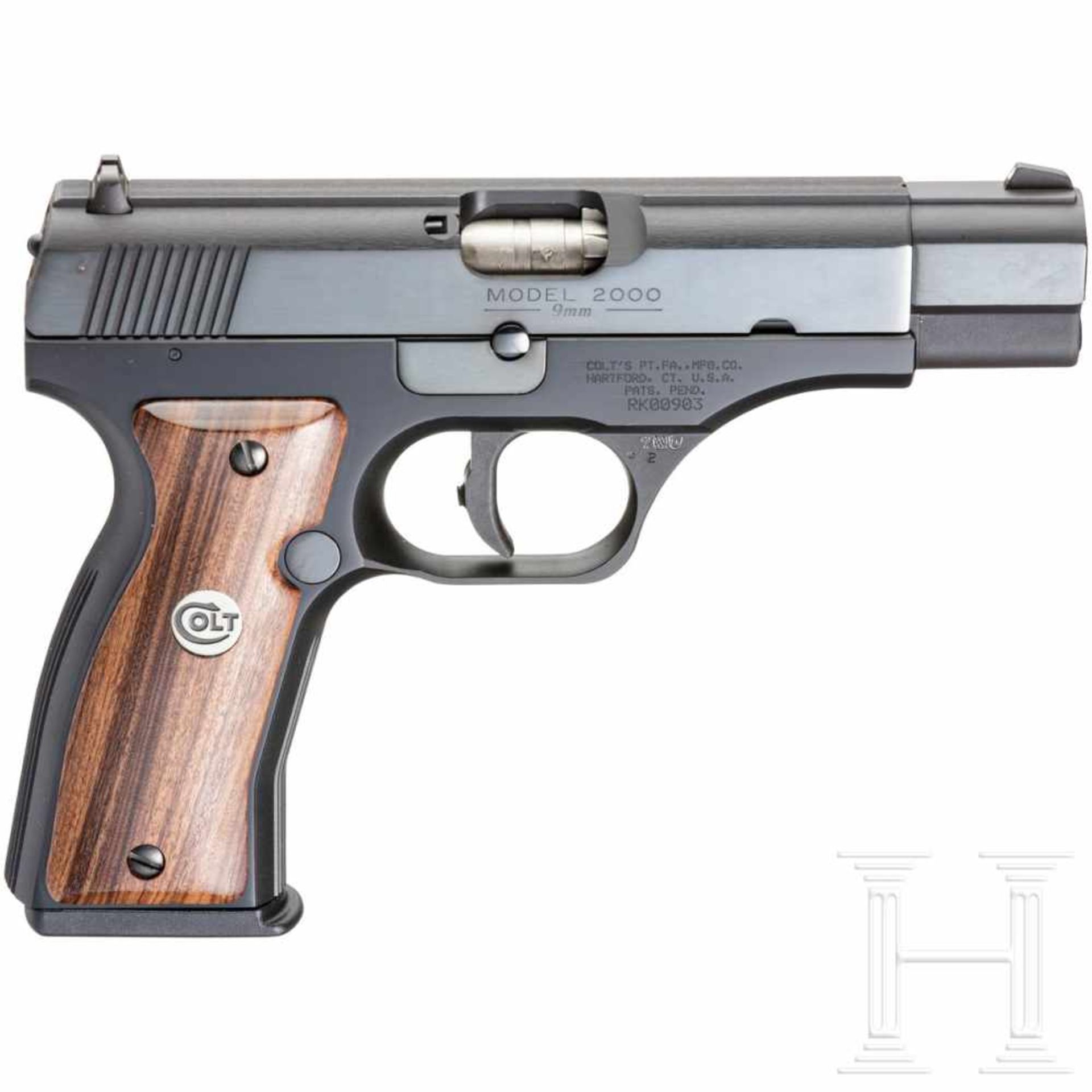 Colt All American, First Edition, Mod. 2000, im KofferKal. 9 mm Luger, Nr. RK00903, Blanker Lauf, - Bild 2 aus 2