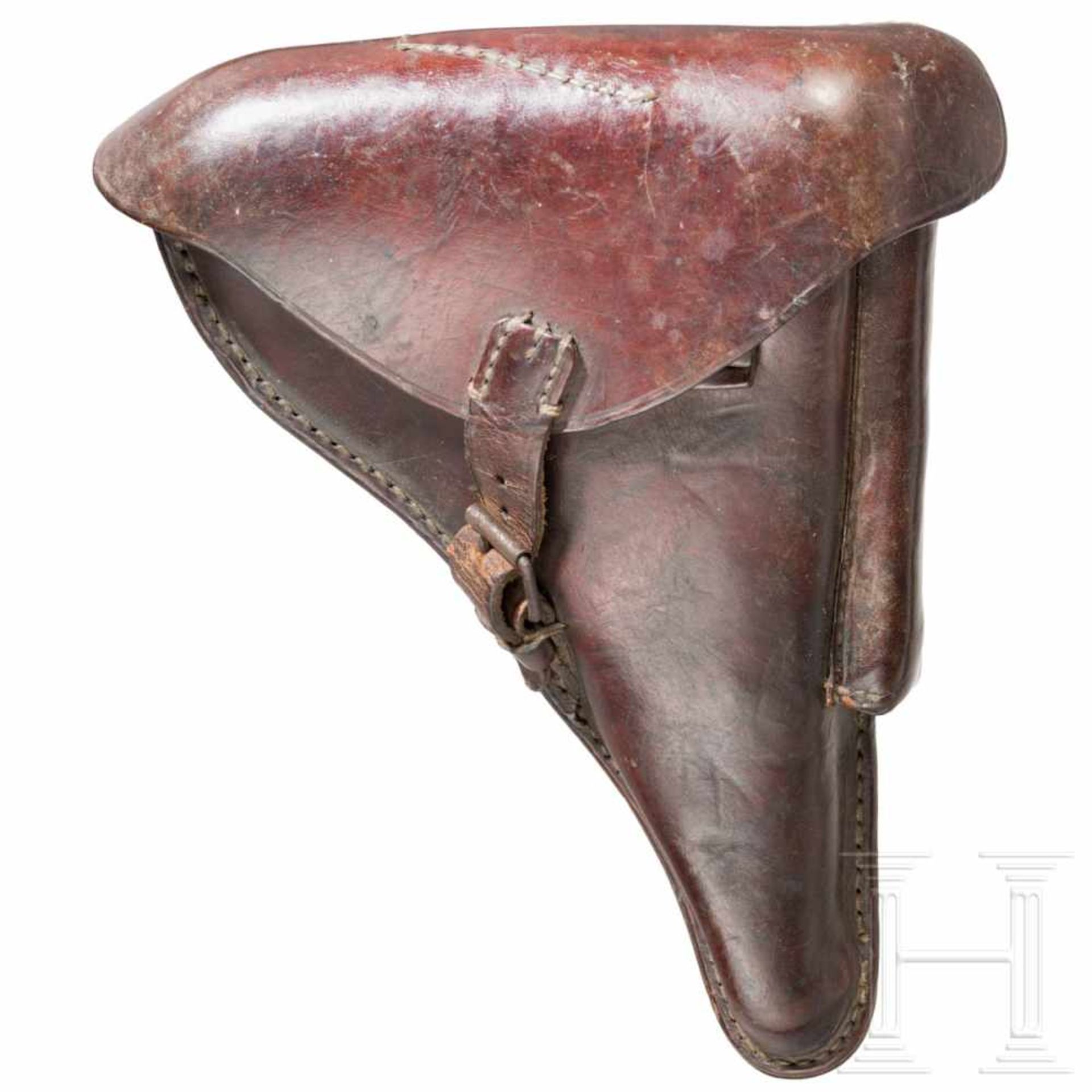 Tasche für Pistole 08, KaiserreichBraunes Leder. Nicht gestempelt, innen handschriftlich