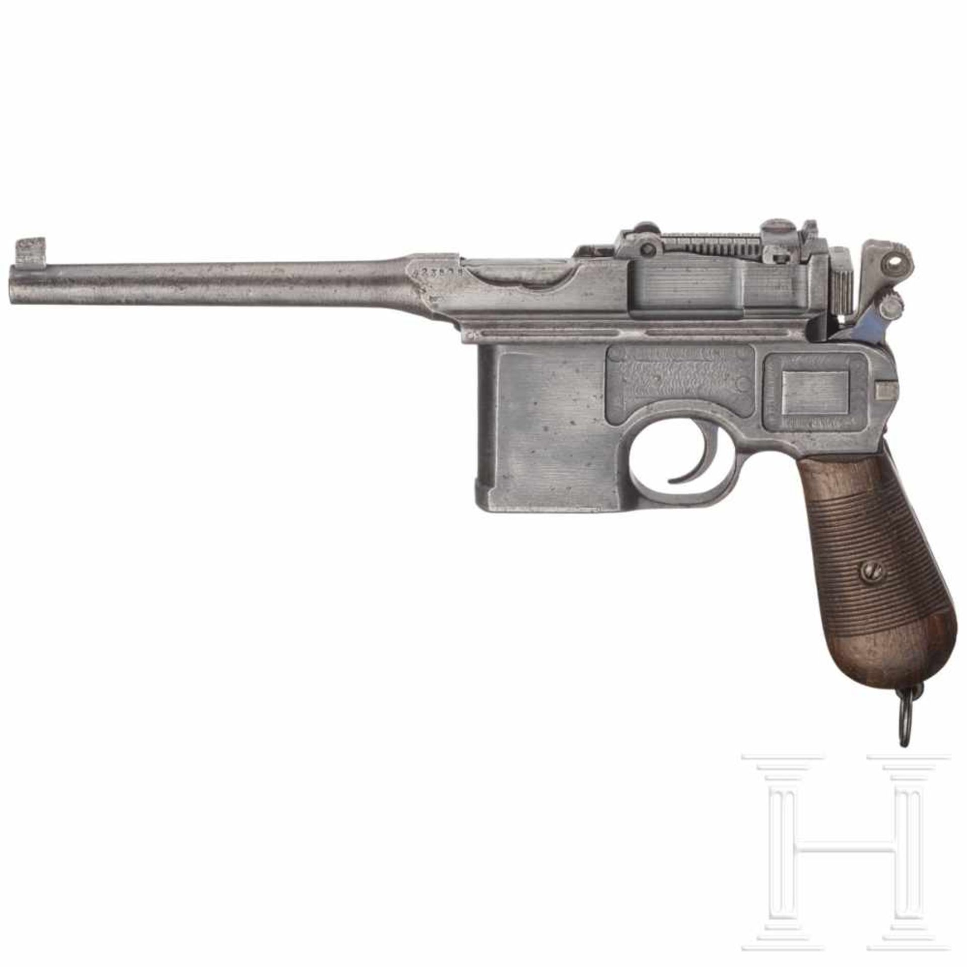 Mauser C 96 "Wartime Commercial", mit AnschlagkastenKal. 7,63 Mauser, Nr. 423808, Äußerlich
