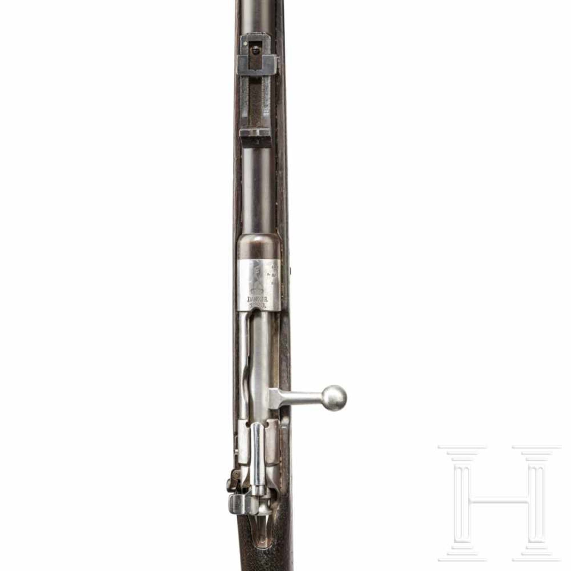 Gewehr 88/05, Danzig 1890Kal. 8x57 IS, Nr. 655q, Nummerngleich bis auf Visierblatt, Verschluss - Bild 3 aus 3