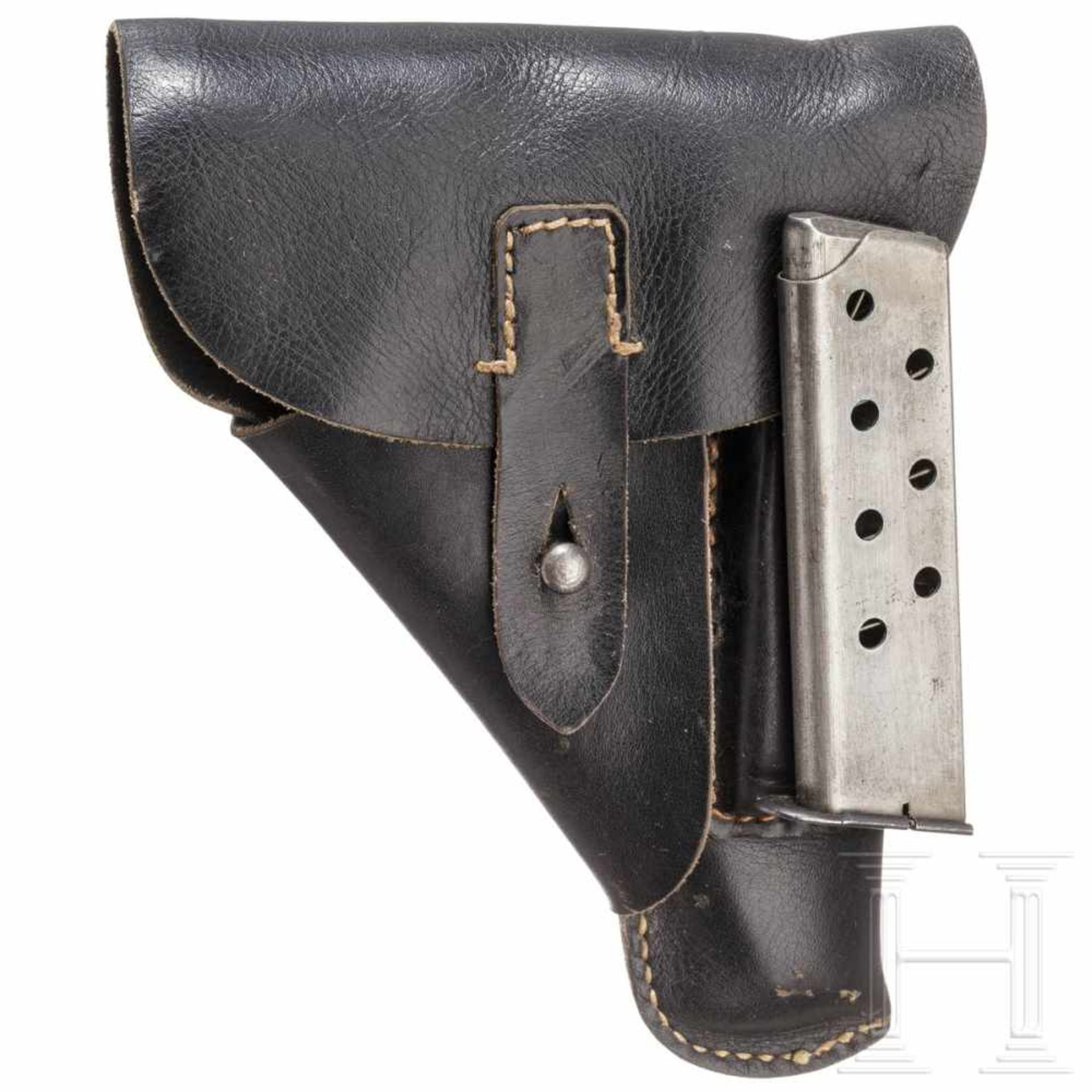 Tasche zur Mauser HSc mit MagazinFertigung aus weichem, schwarzem Rindsleder. Ohne Code oder