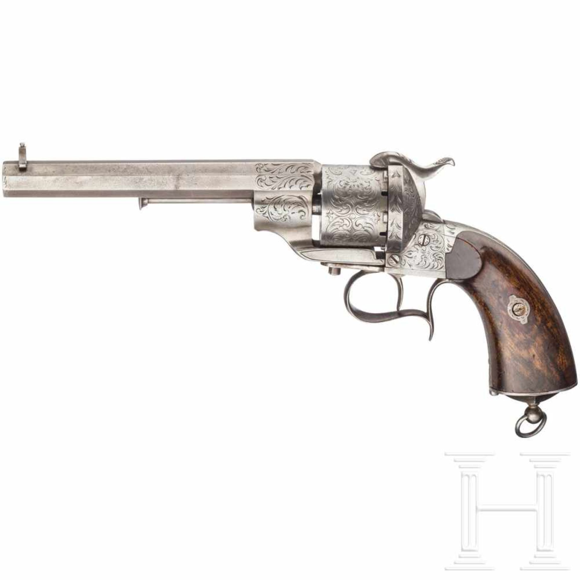 A pinfire revolver, LF trademark, BelgiumKal. 11 mm Lefaucheux, Nr. 21627, SA only, fast blanker - Bild 2 aus 2
