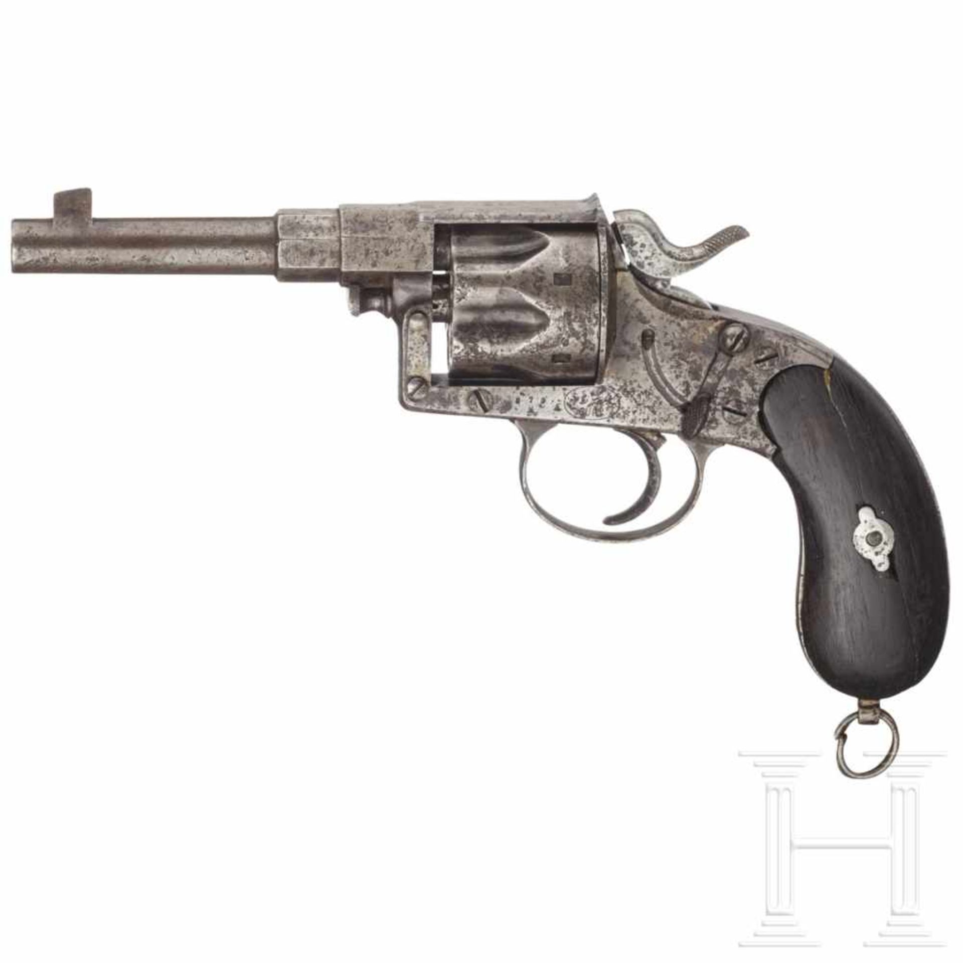 Reichsrevolver Mod. 1883, kleines Suhler KonsortiumKal. 10,6mm dt. Ord, Nr. 879, nummerngleich.