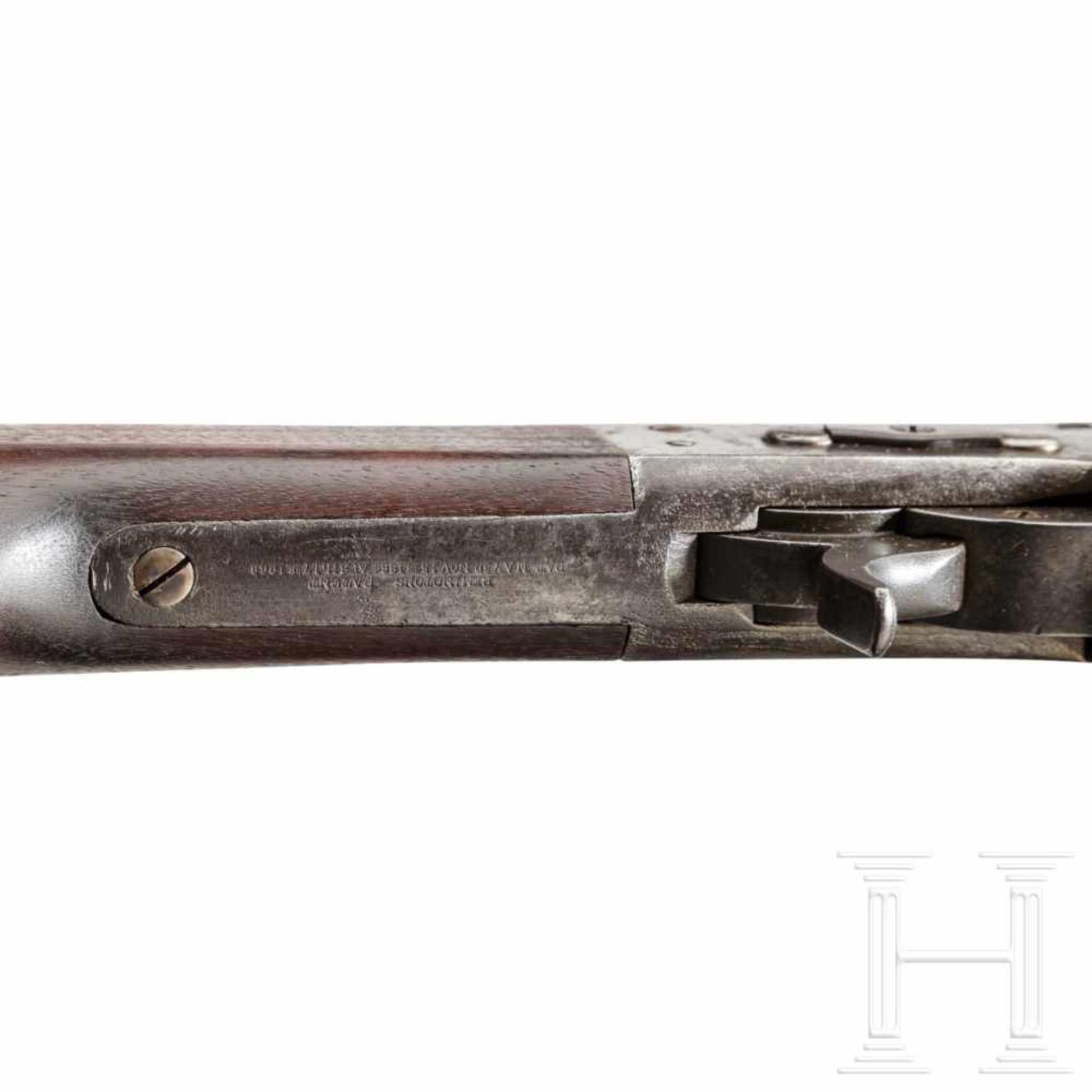 A Springfield Rifle, Model 1870 Rolling Block U.S. NavyKal. .50 CF, ohne Nr. Etwas rauer, dreifach - Bild 3 aus 3