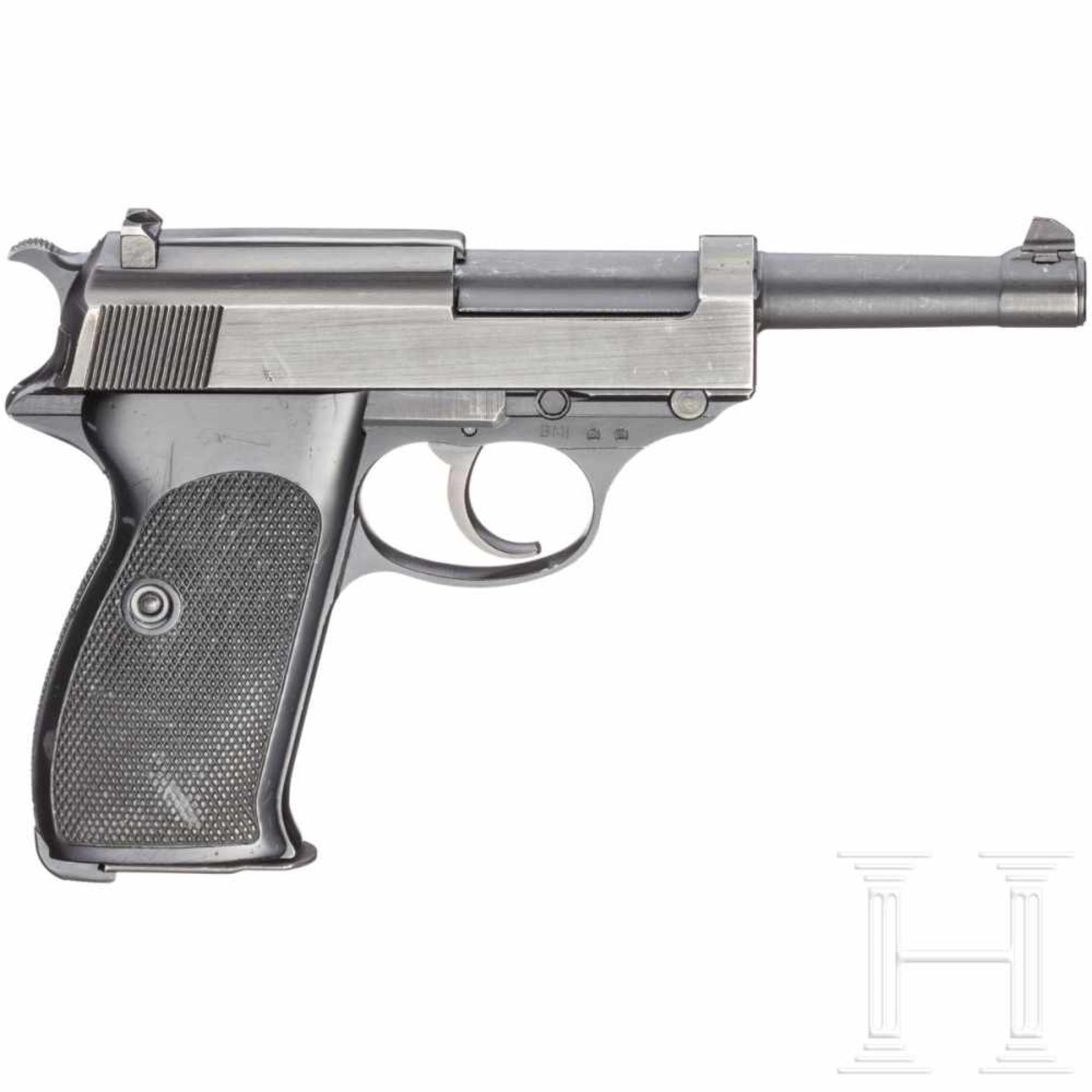 A Walther P38, with BMI markings, with holsterCal. 9mm Luger, Nr. 9246, Slide from Portugal contract - Bild 2 aus 3