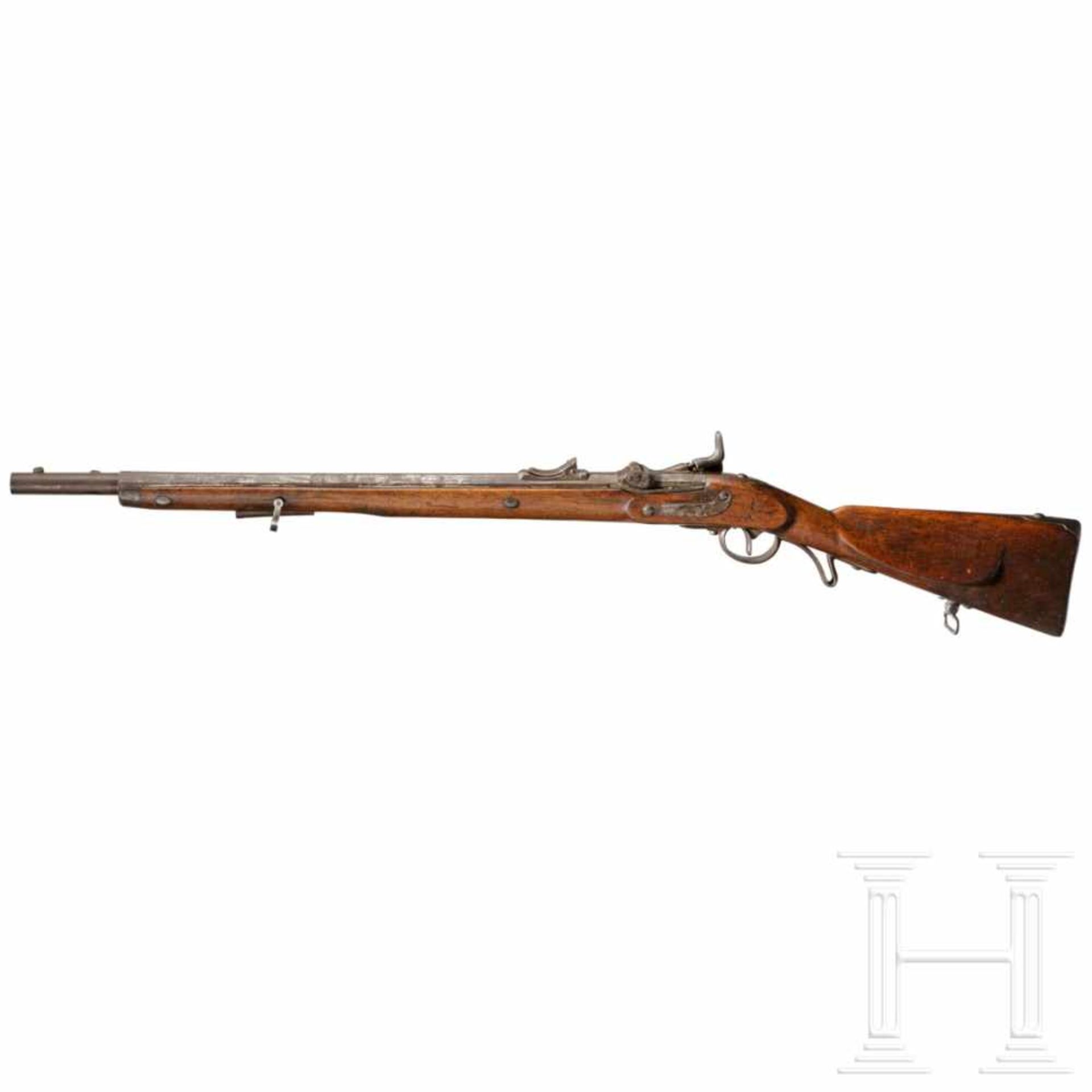 Jägerstutzen M 1854/67, System WänzelKal. 14x33 Wänzel, Nr. 2481), rauer Lauf, Länge 65 cm. Großes - Bild 2 aus 3