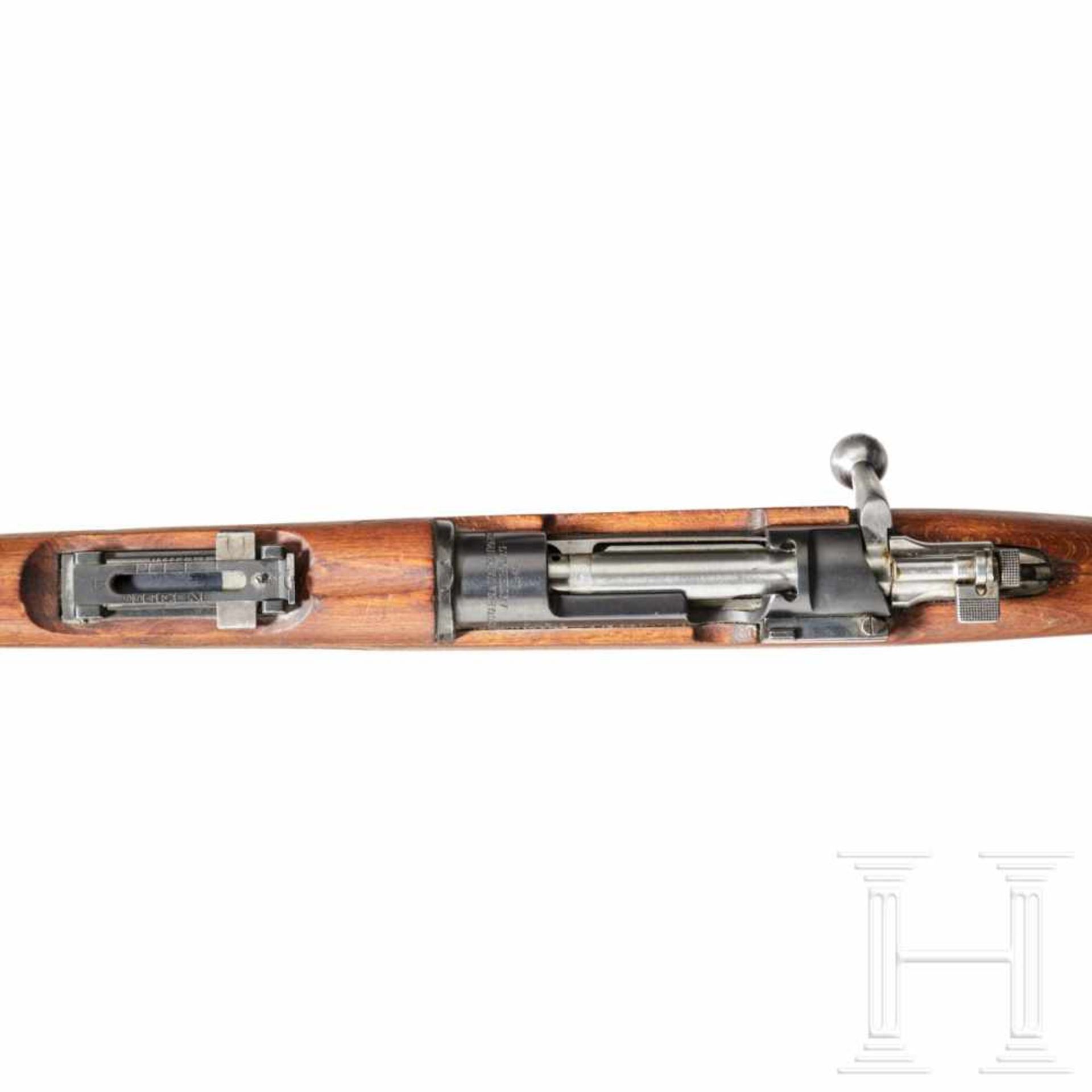 Schweden - Kurzgewehr Husqvarna Mod. 38Kal. 6,5x55, Nr. 615869, Nummerngleich. Blanker Lauf. - Bild 3 aus 3