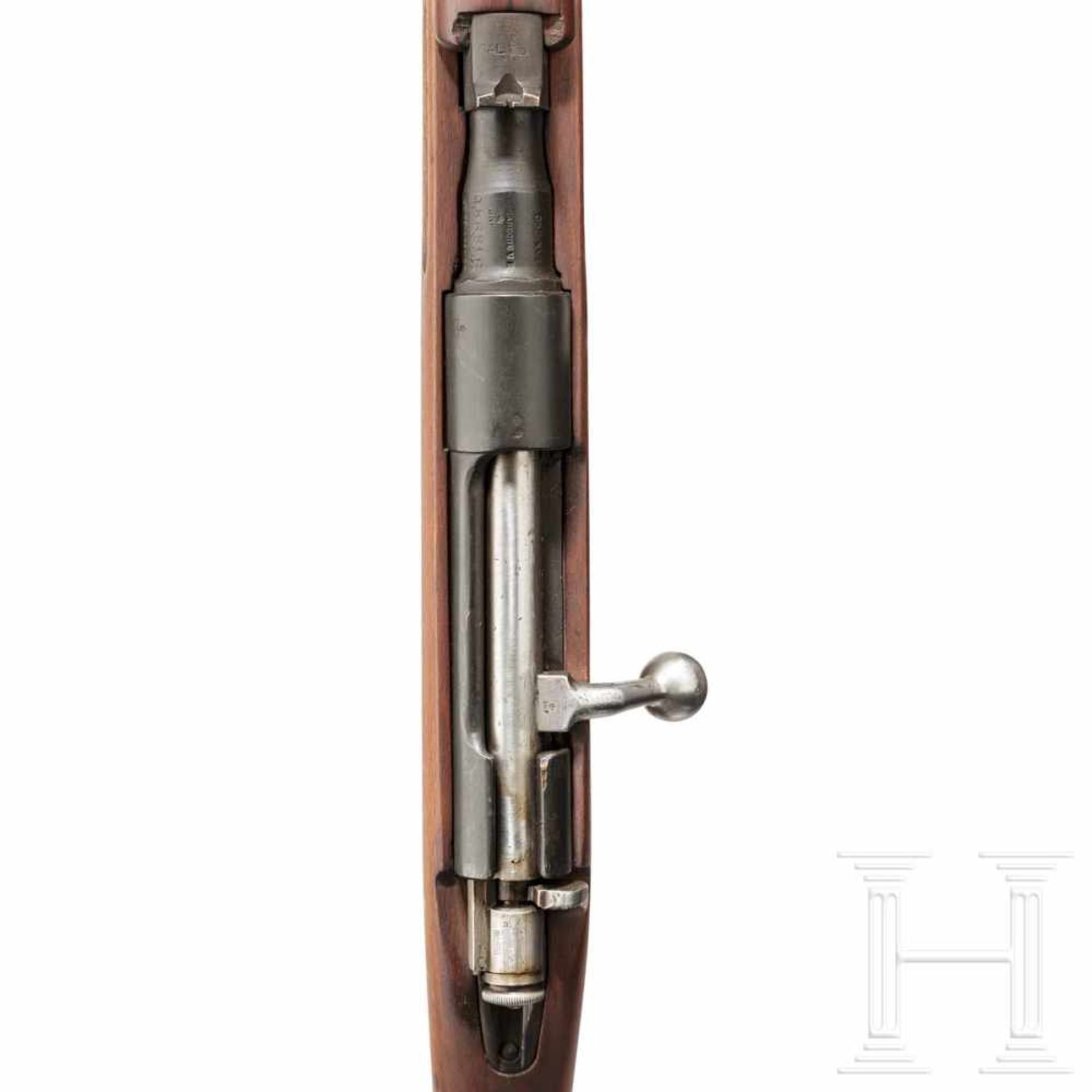 Kurzkarabiner Carcano Mod. 1938 TS (Truppe Speciali)Kal. 7,35x51 Carc., Nr. OB6816. Nummerngleich. - Bild 3 aus 3