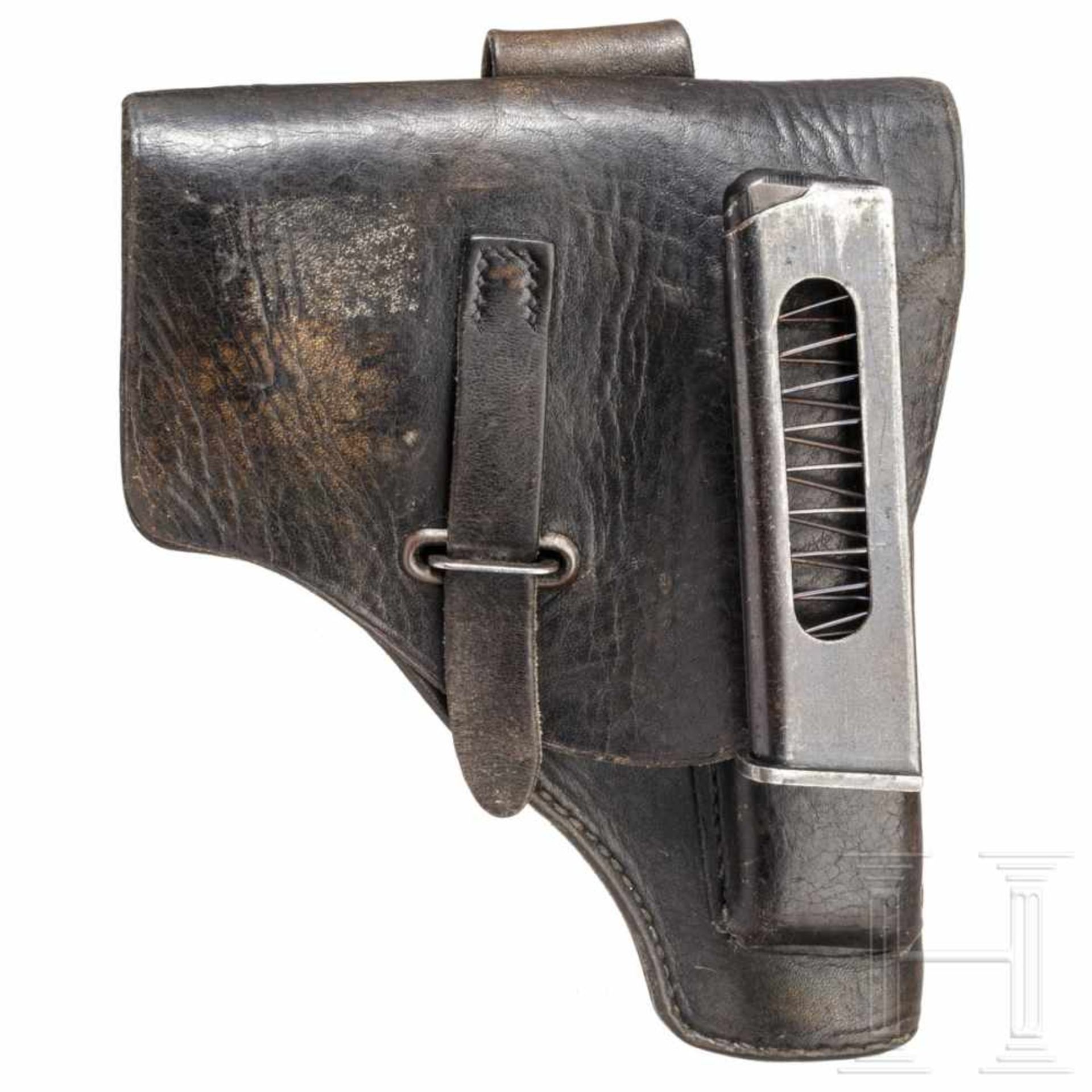 Beretta Mod. 35, mit TascheKal. 7,65 mm Brown., Nr. 560300, Nummerngleich. Blanker Lauf. - Bild 3 aus 4
