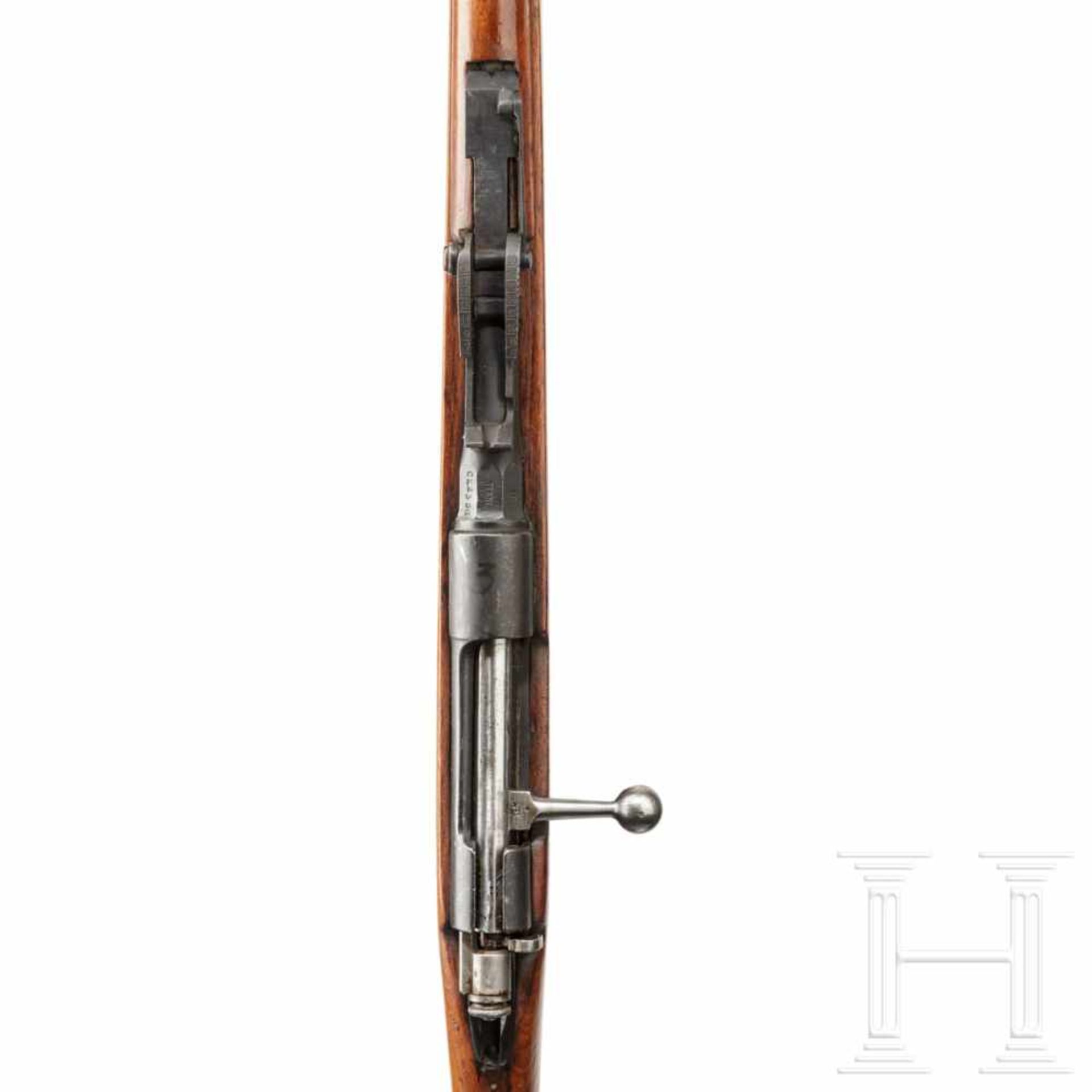 Gewehr Carcano Mod. 1891Kal. 6,5x52, Nr. CK2358, blanker Lauf. Sechsschüssig. Brit. Beschuss. - Bild 3 aus 3