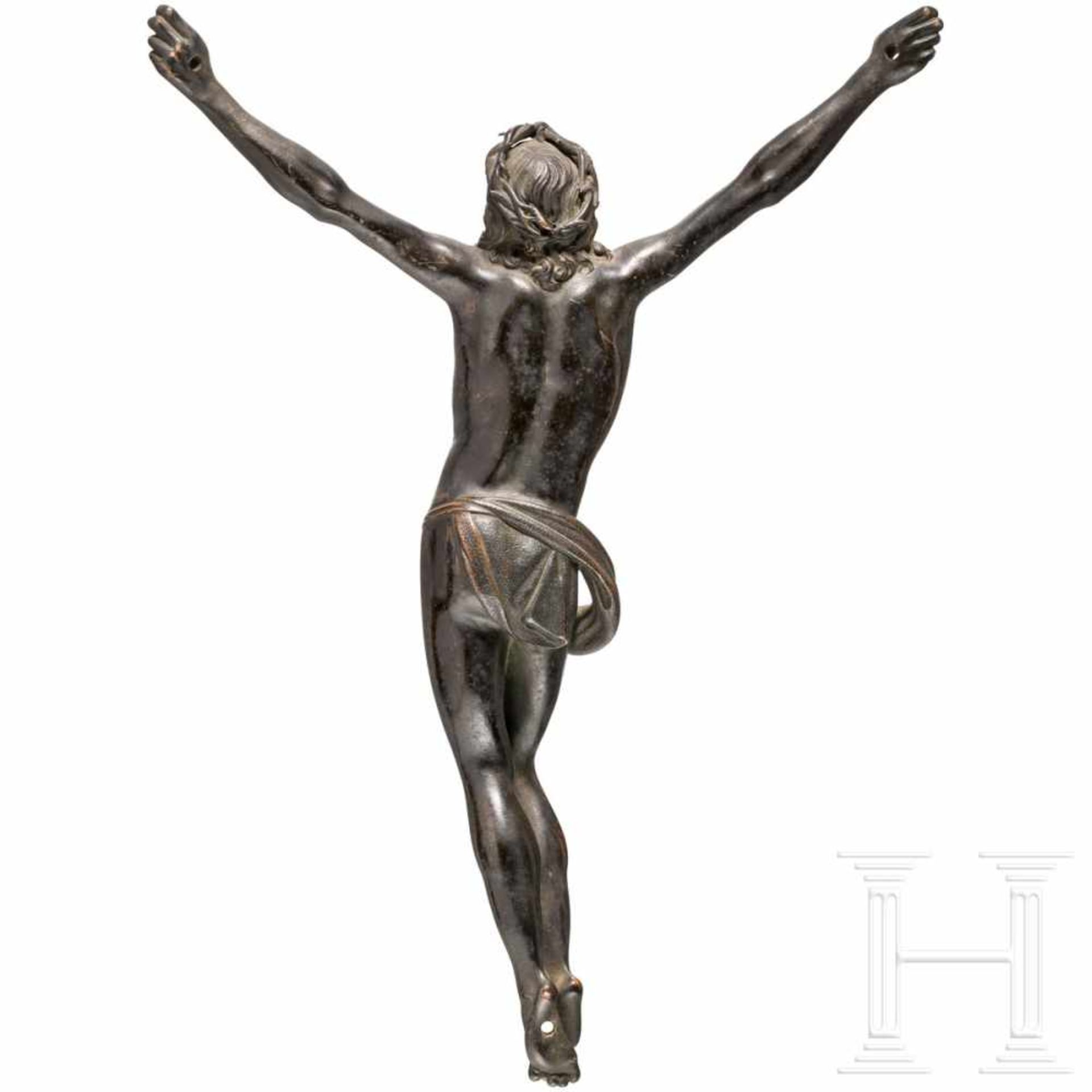 A Baroque bronze Corpus Christi, Italy, 17th centuryBronze mit schöner bräunlich-schwärzlicher - Bild 2 aus 4