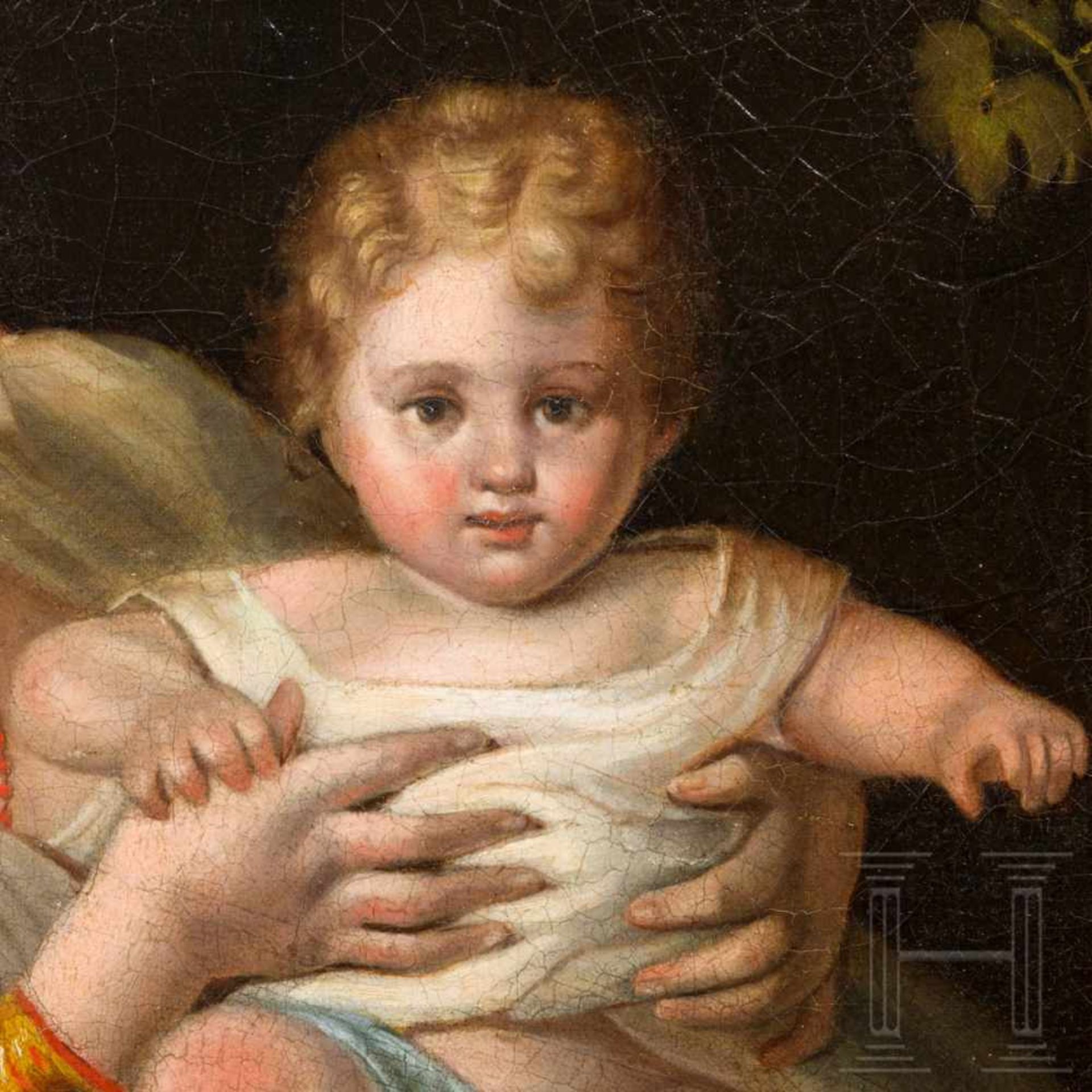 An Italian painting of a Sicilian woman with child, circa 1830Öl auf Leinwand. Darstellung einer - Bild 3 aus 5