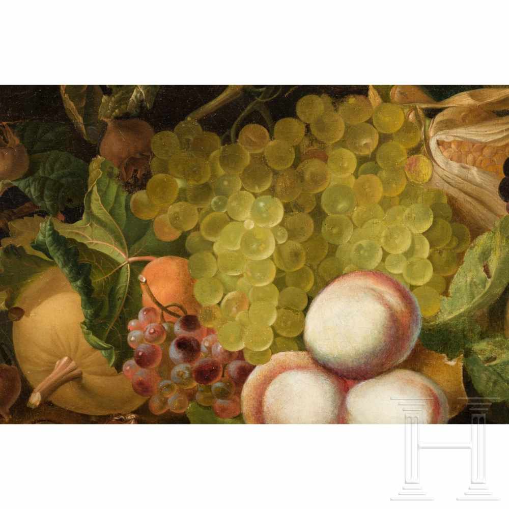 Josef Lauer (1818 – 1881), Vienna, a fruit still lifeÖl auf Leinwand, doubliert. Hochformatiges - Image 3 of 7