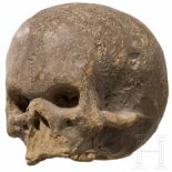 A remarkable Italian bozetto in shape of a memento mori skull, 17th centuryFinely sculptured