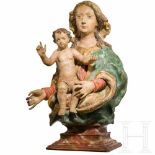 A South German/Austrian Madonna and Child, circa 1720The softwood figure carved in three-quarter