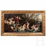 "The hunt of Diana", after Hans Makart, circa 1870/80Großformatiges Gemälde, Öl auf Leinwand,