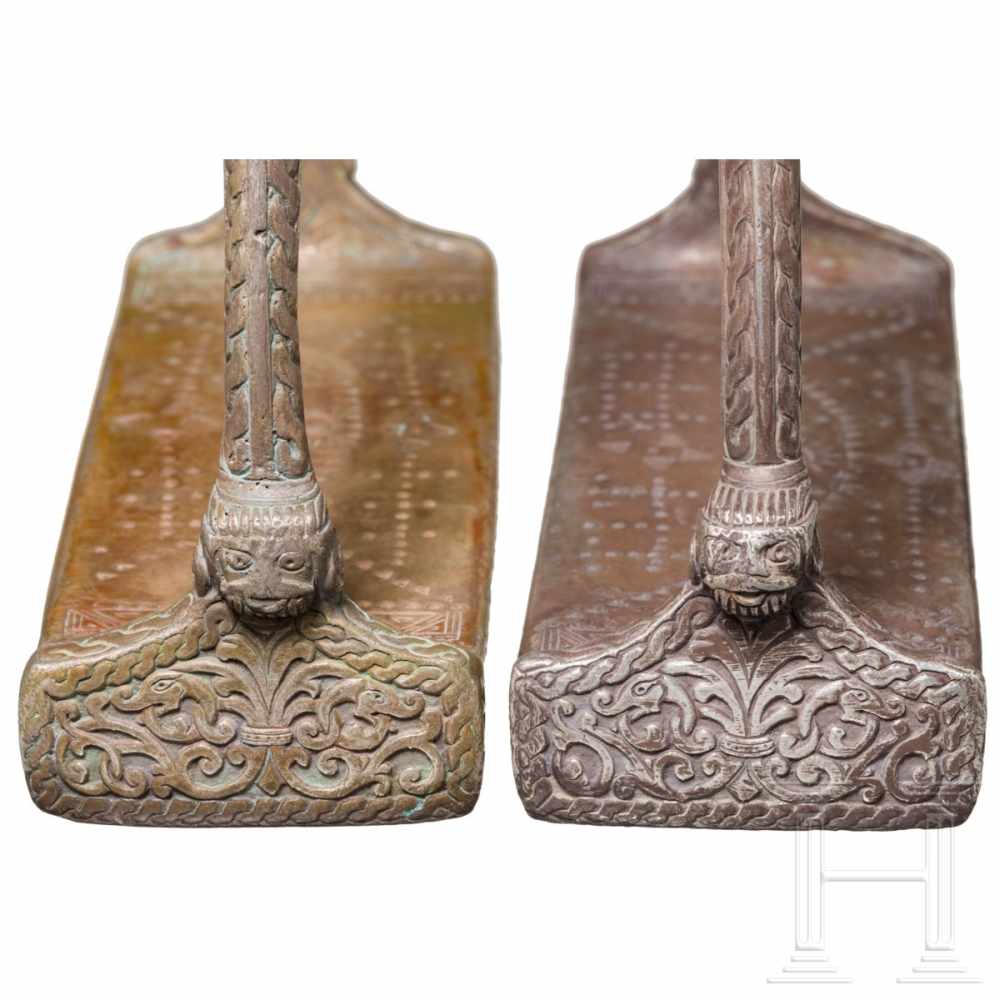 A pair of Northern or Eastern European silver Viking stirrups, circa 11th centuryA pair of high, - Image 4 of 7
