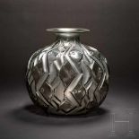A French Art Deco vase, "Phentièvre" model, René Lalique, circa 1928Bellied vase in smoked glass