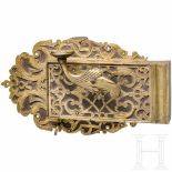 A South German baroque door lock, circa 1730Schlosskasten und Grundplatte aus Eisen mit