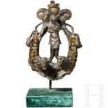 An Italian bronze door knocker, early Baroque period, circa 1650Bronze cast richly decorated in