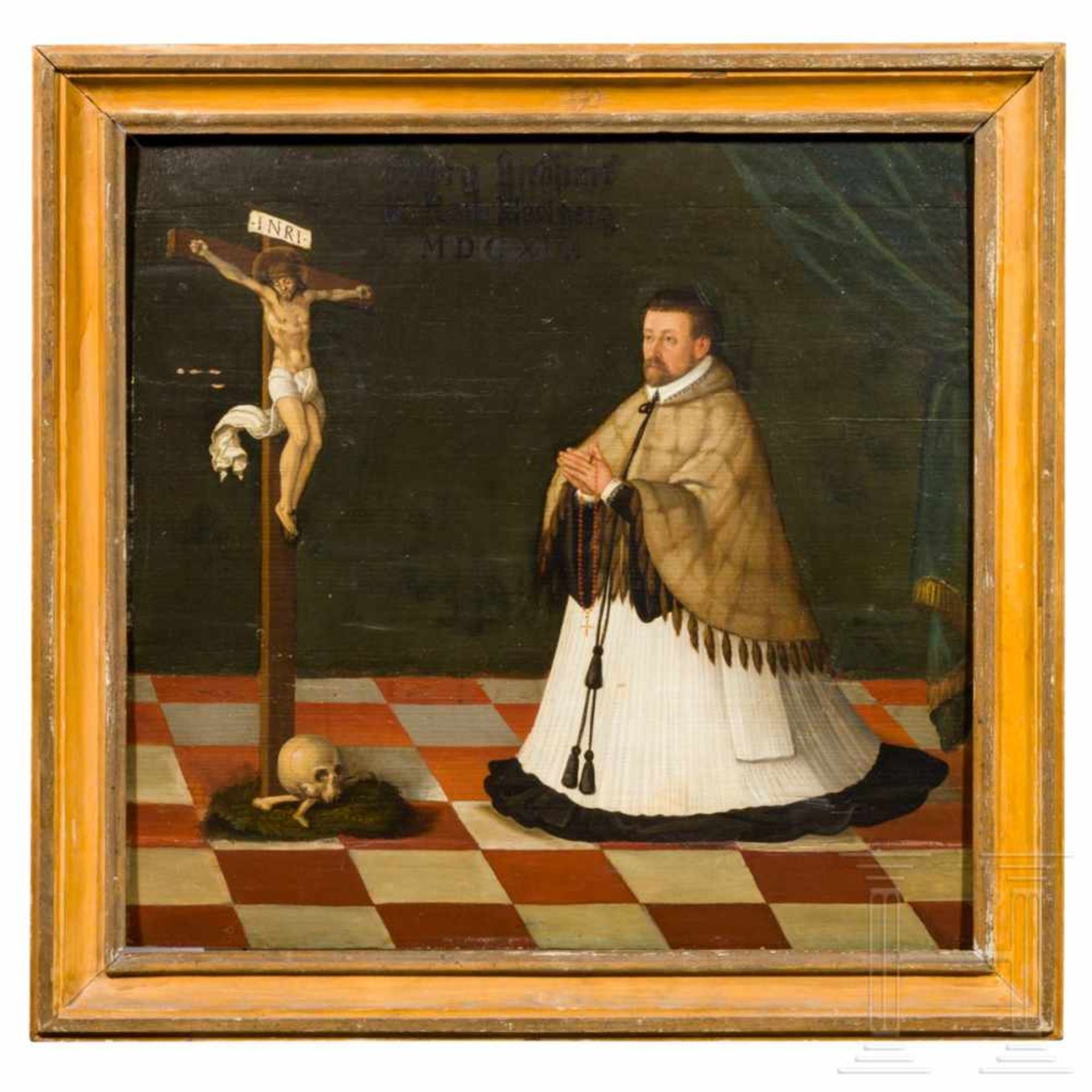 A South German/Swiss donor's portrait of Georg Liebhart von Rauchlessperg, dated 1614Oil on