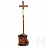 A South German Baroque crucifix, 17th centuryIvory and softwood body, partially carved and