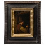 A small Dutch Old Master painting, 17th centuryOil on wood. Portrait of a man in national costume,
