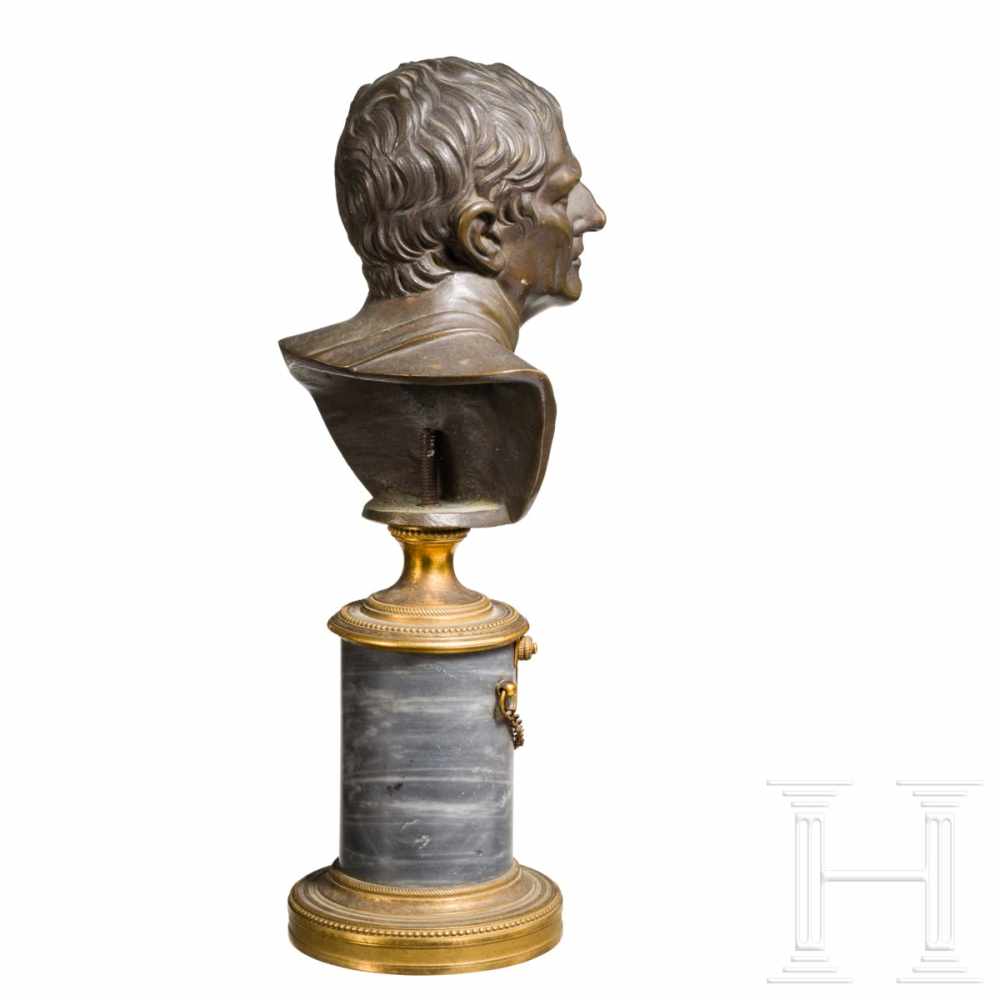 A French bronze bust of Demosthenes, mid-19th centuryA finely formed bust of the Greek orator and - Image 3 of 3