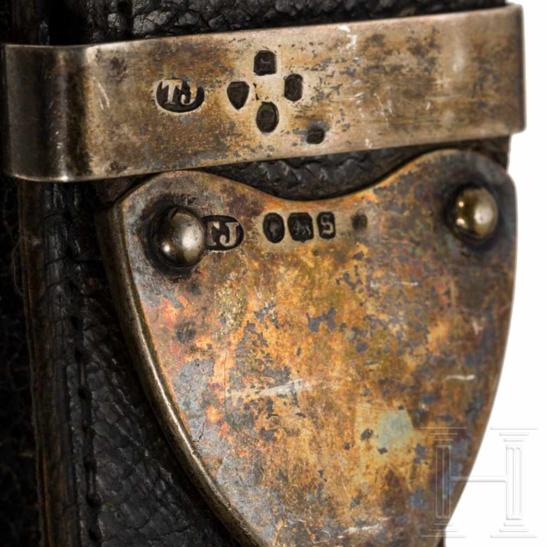 An English lady's hunting belt, early 19th centuryVierteiliger Gürtel aus Leder, die Beschläge und - Bild 6 aus 9