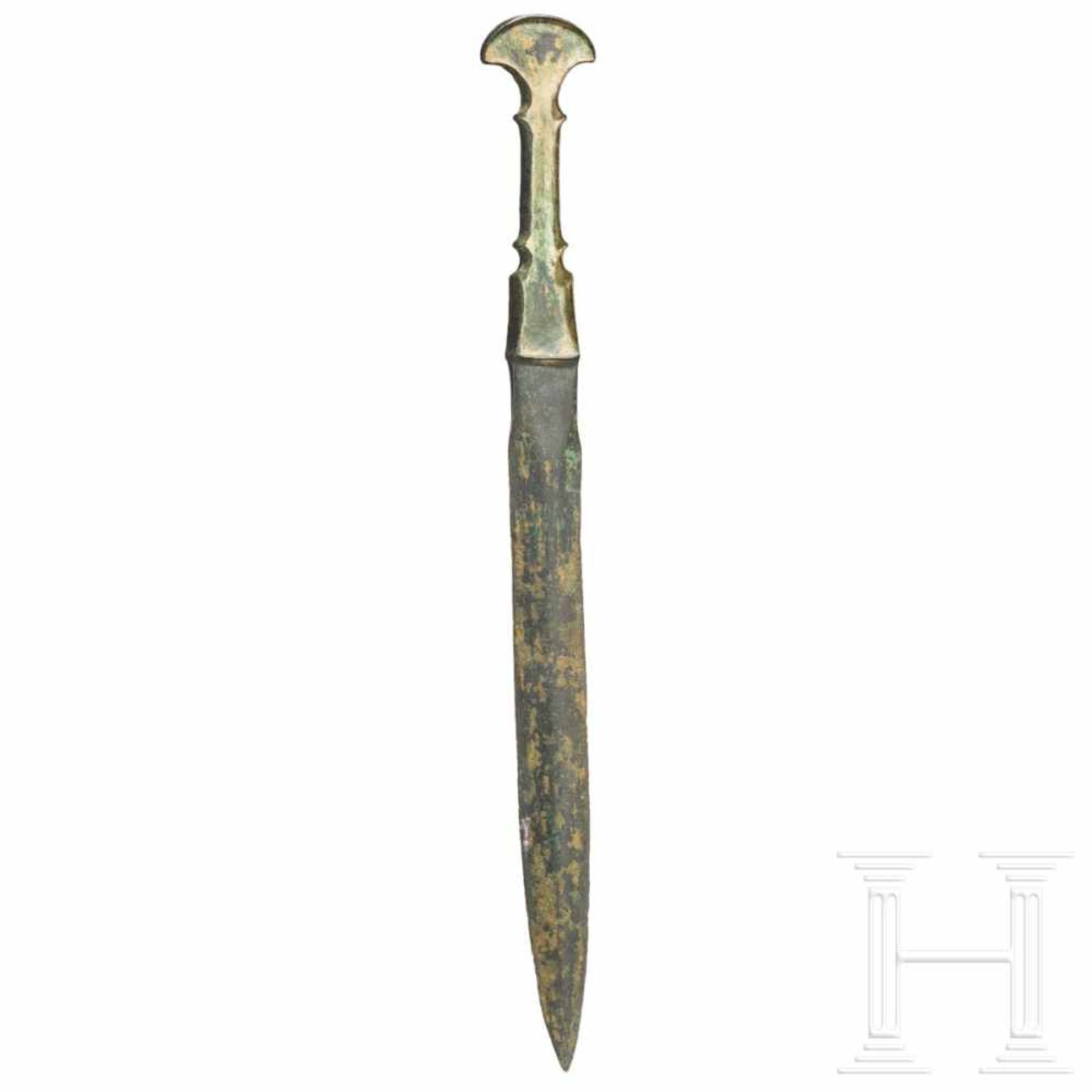 An excellently preserved Luristan dagger, 11th century B.C.A Luristan dagger with excellently
