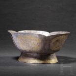 A Chinese silver bowl, Liao dynasty, 10th centuryThe bowl composed of six hammered, silver panels