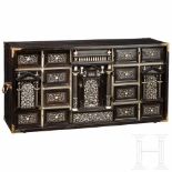 An Italian Renaissance ebony cabinet with fine bone inlays, circa 1620The rectangular body made of