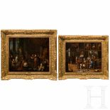 Antwerp Masters – two studio paintings, early 18th centuryBoth in oil on canvas, in a gilt style