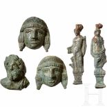 Five Roman figurative fittings, 2nd – 3rd centuryBronze with green patina. A set of five