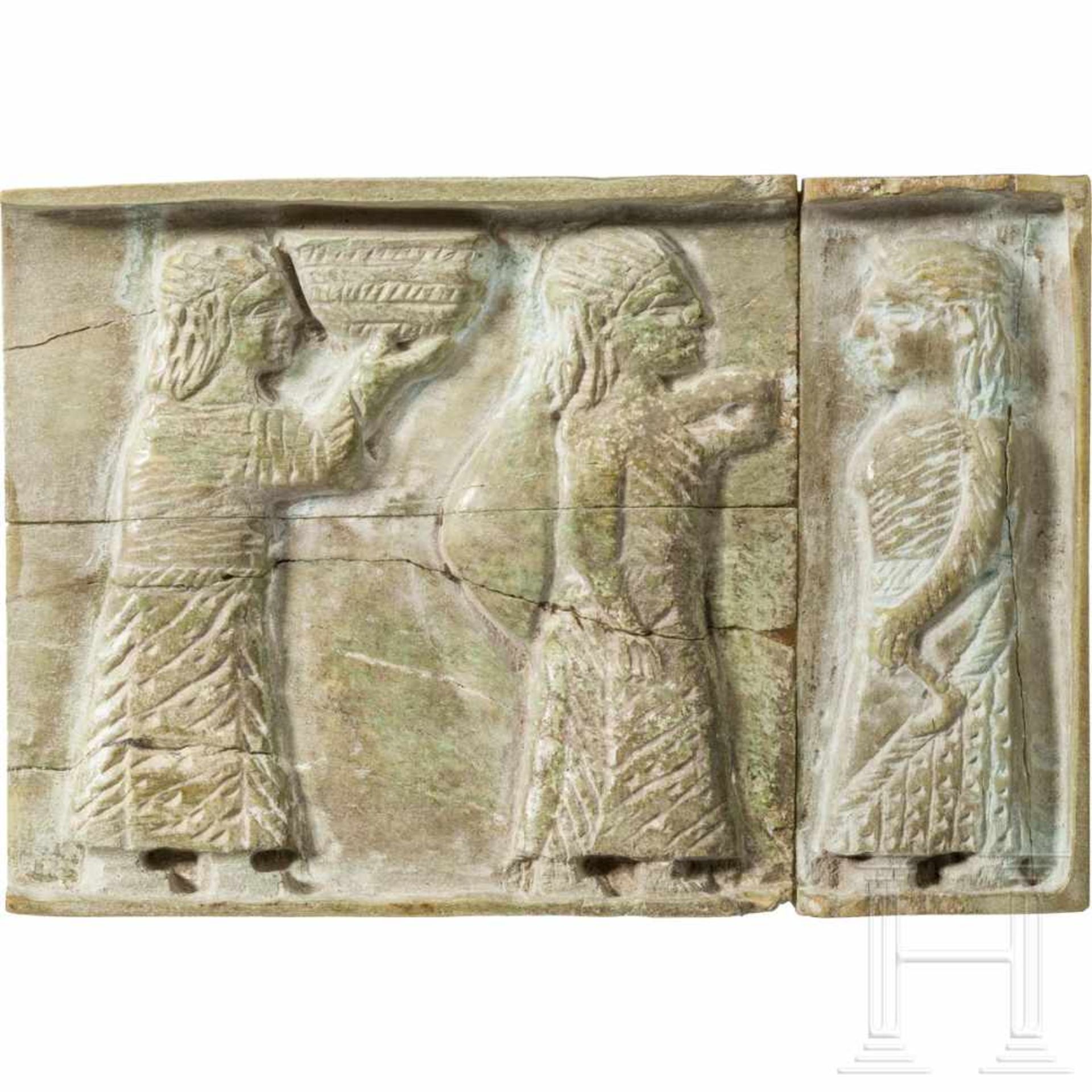 A western Asian relief plaque made of bone, 1st half of the 1st millenium B.C.Rectangular fragment