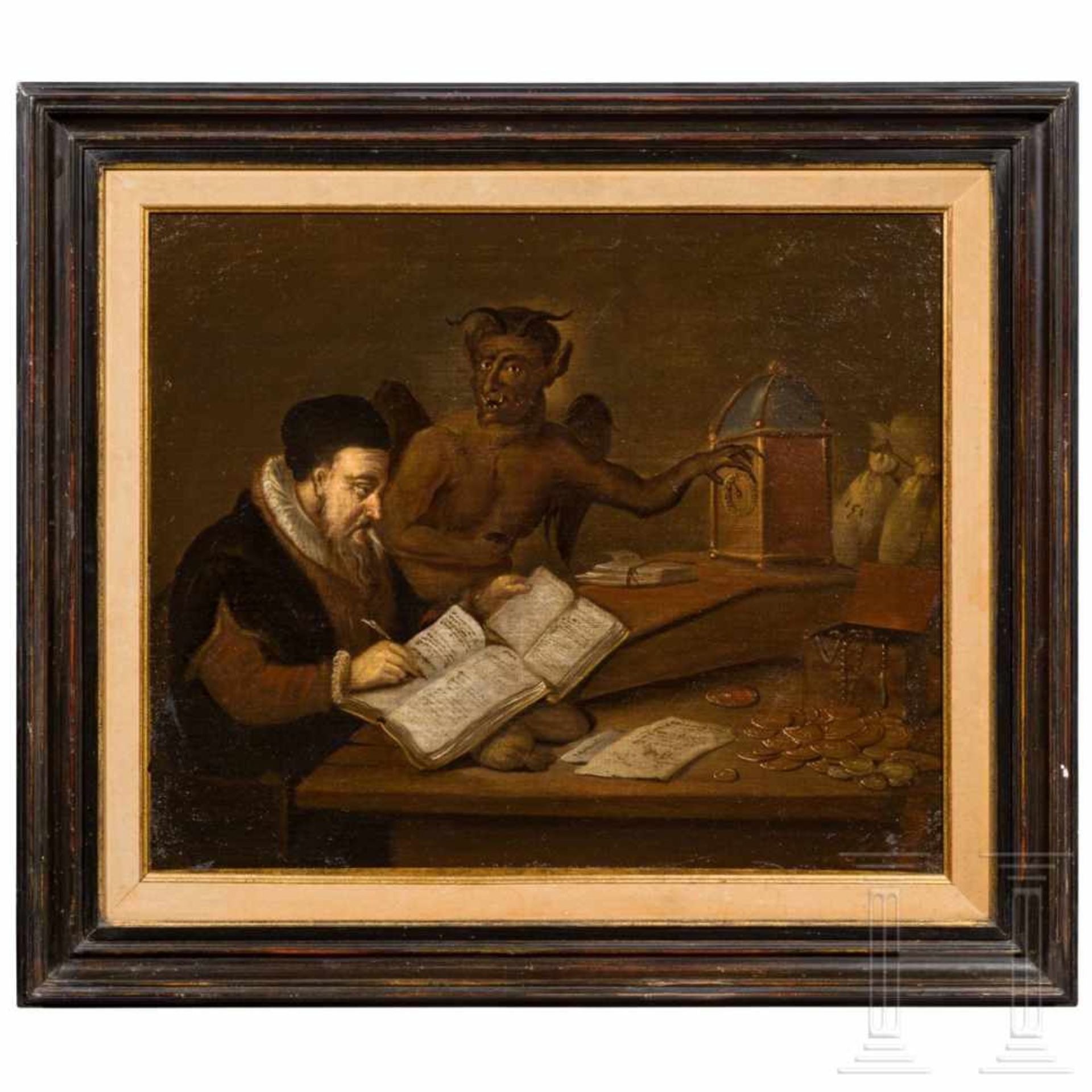 A Flemish Old Master painting, second half of the 17th centuryOil on canvas. A merchant in typical