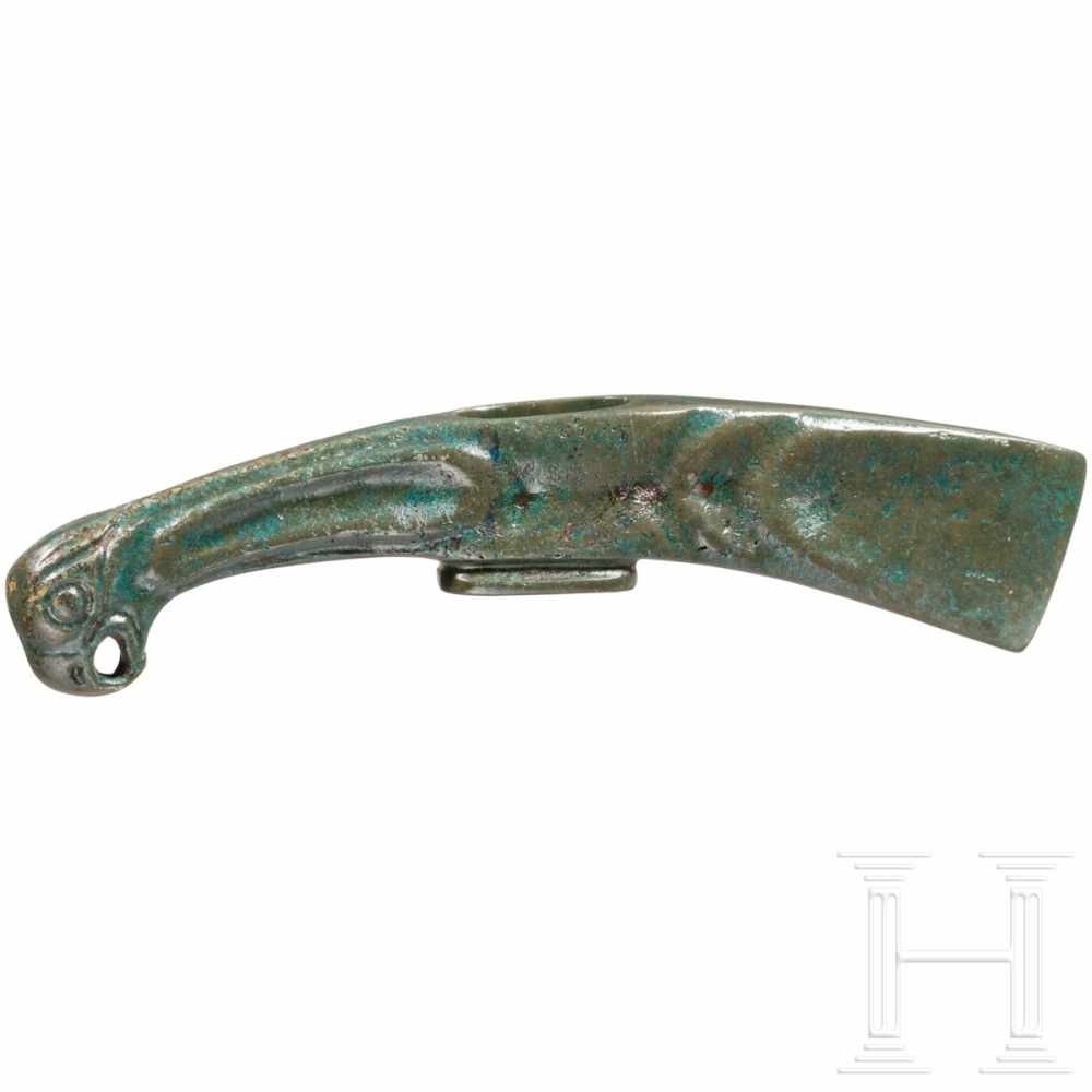 A luxuriant Scythian axe from the Northern Black Sea region, 6th – 5th century B.C.Slightly curved