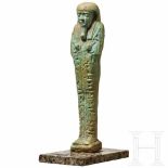 An Egyptian Ushabti of Hor-Khonsou, circa 500 B.C.Mummy-shaped Ushabti of Hor-Khousou, son of Na-