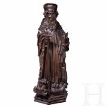 A large sculpture of St. Anthony, Victorian, in late gothic flemish styleVollplastisch aus