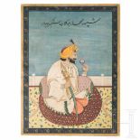 A miniature painting of Gulab Singh, maharajah of Kashmir, India, Jammu, circa 1880Gouache auf