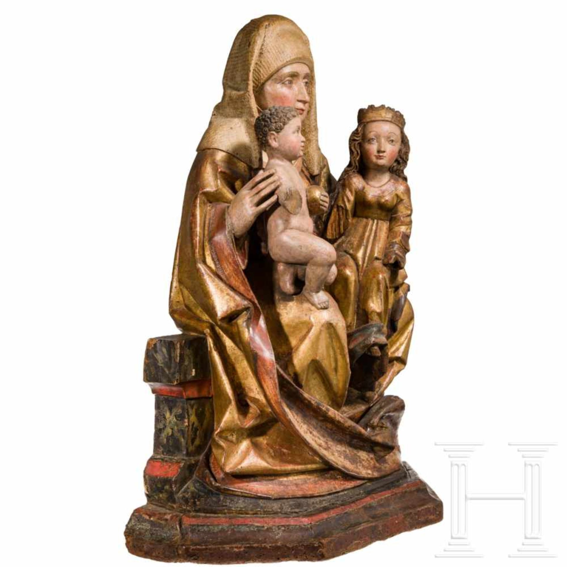 Madonna and Child with St. Anne from Swabia/the Lake Constance area, circa 1500/20Three-quarter - Bild 3 aus 9