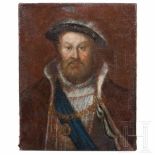 An English portrait of King Henry VIII, 18th/19th century Oil on canvas. The surface finely