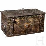 A southern German Baroque armada chest with paintwork, 17th centuryStrictly geometrical iron body,