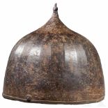 A Russian iron helmet with silver inlays, 15th - 16th centuryThe faceted skull forged in one