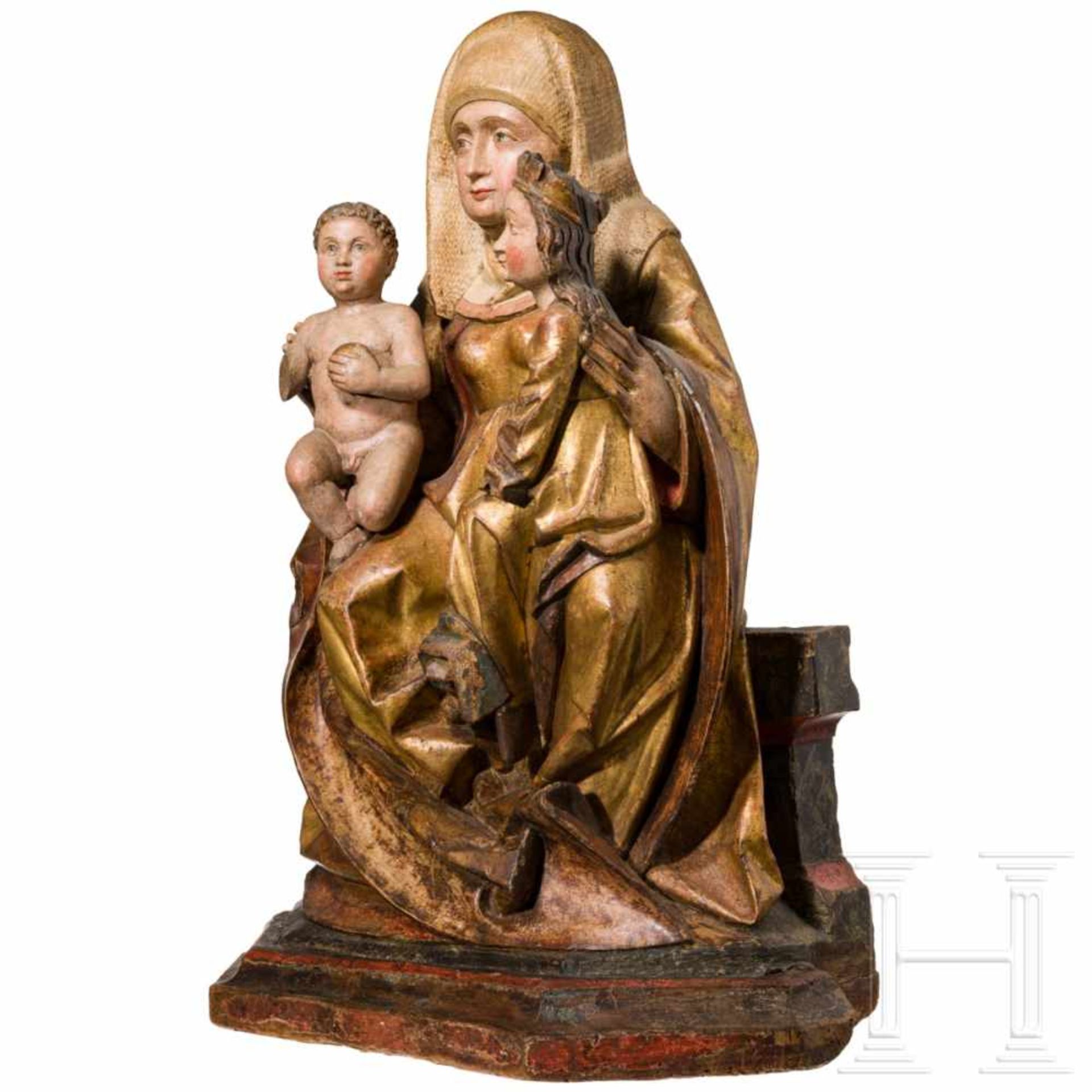Madonna and Child with St. Anne from Swabia/the Lake Constance area, circa 1500/20Three-quarter - Bild 2 aus 9