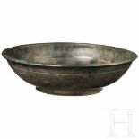 A Roman bronze bowl, 2nd – 3rd centuryBronze bowl with traces of a lost handle on the outside.