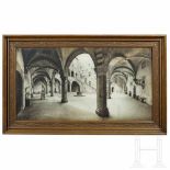 An impressive probably Italian photo of the National Museum Bargello in Florence, circa 1900Large